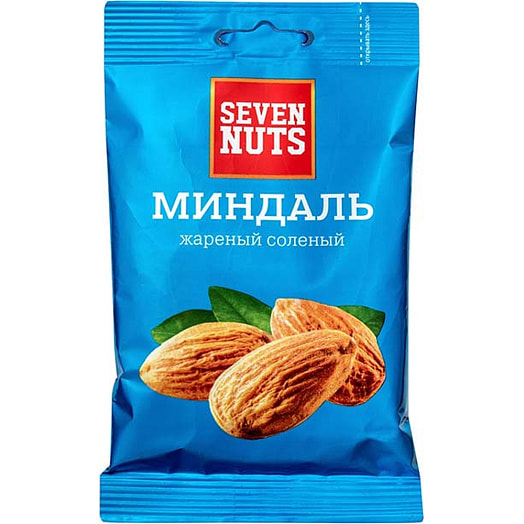 Миндаль жареный соленый 50г Seven Nuts Россия