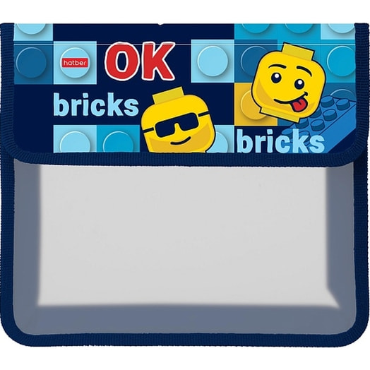 Папка для тетрадей пластик Bricks (А5, 2отд, 240х205х75мм на липучке) арт.AMp06064 Хатбер-М ООО Россия Hatber