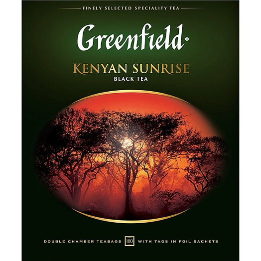 Чай черный Greenfield Kenyan Sunrise (100шт*2гр) 200г ОРИМИ Россия Гринфилд