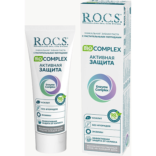 Зубная паста R.O.C.S. Biocomplex 94г Активная защита Россия