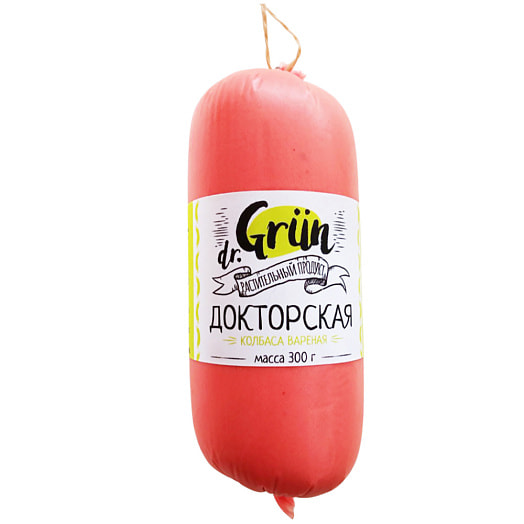 Продукт растительный Колбаса Докторская 300г флоу-пак вареная ООО Гринбро Россия Dr. Grun