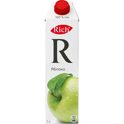 Сок Rich Яблочный 1л тетра-пак УП Вланпак Беларусь The Coca-Cola Company