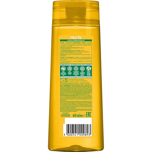 Шампунь Fructis 400мл Тройное Восстановление Россия