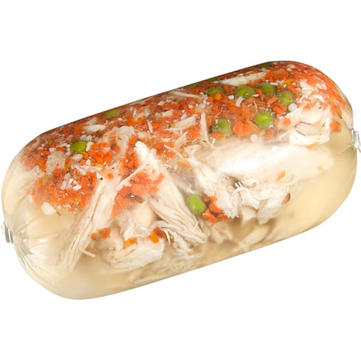 Продукт из мяса цыплят-бройлеров Цыпленок с овощами в желе вареный охл Беларусь
