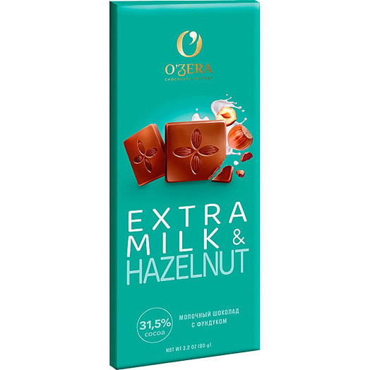 Шоколад OZera Extra milk Hazelnut 90г Озерский сувенир КК ООО Россия