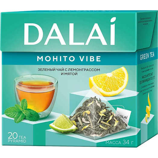 Чай зеленый Dalai Mohito Vibe (20*1,7гр) 34г Санти ООО Россия Dalai