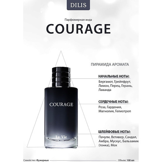 Парфюмированная вода для мужчин 100мл карт/уп. Courage мужская Дилис Беларусь Дилис