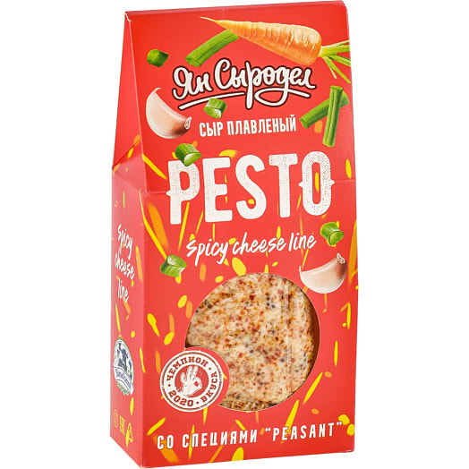 Сыр плавленый Pesto со специями Peasant 30% в/у Беларусь