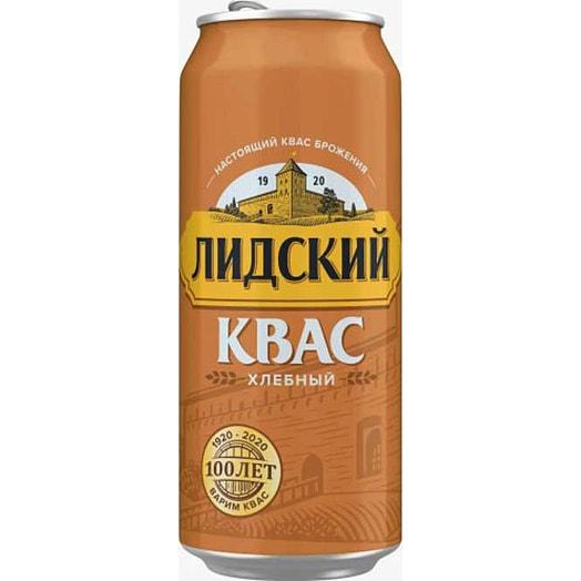 Квас 500мл ж/б Хлебный Лидское Беларусь Лидское пиво