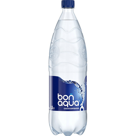 Вода питьевая Bonaqua сильногазированная 1.5л ПЭТ Coca-Cola Беларусь Bonaqua