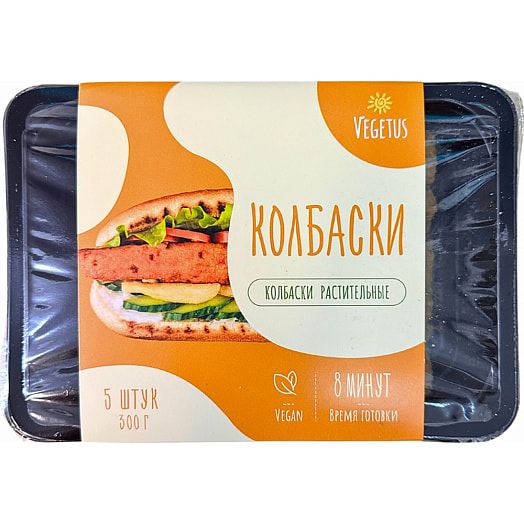 П/ф растит Vegetus Колбаски со вкусом цыпленка зам 300г ООО ЕТЕК Продакшн Беларусь