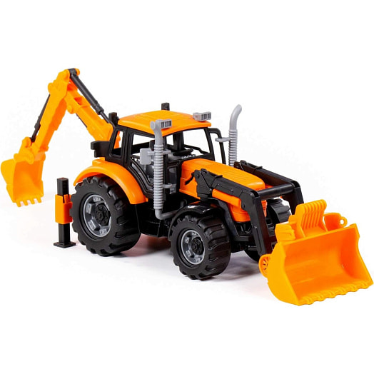Экскаватор-погрузчик Прогресс инерционный оранжевый арт.91789 СООО ПП Полесье Беларусь Полесье