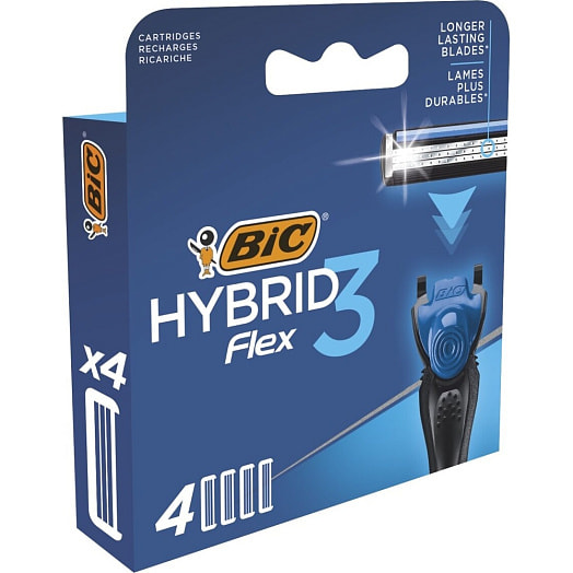 Сменные кассеты Bic Flex3 Hybrid 20г 4шт арт.948274 BIC Греция