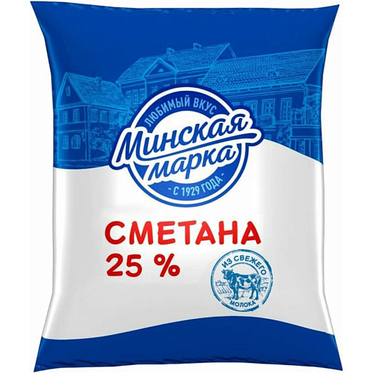 Сметана 25% 400г пл. ММЗ N1 Беларусь Минская марка