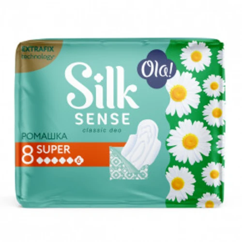 Прокладки женские SILK SENSE CLASSIC WINGS SINGLES SUPER Россия Ola
