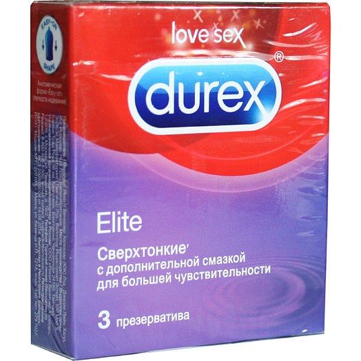 Презервативы Durex Elite 3шт 7г Durex Великобритания