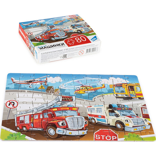 Пазлы 80 Машинки арт.RI8003C ООО Желтый крокодил Беларусь DREAM MAKERS-BOARD GAMES