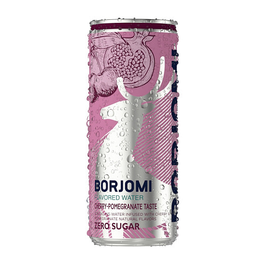Напиток б/алк Borjomi Flavored Water 330мл ж/б со вкусом вишни и граната Аидиес Боржоми Джорджия Грузия Borjomi