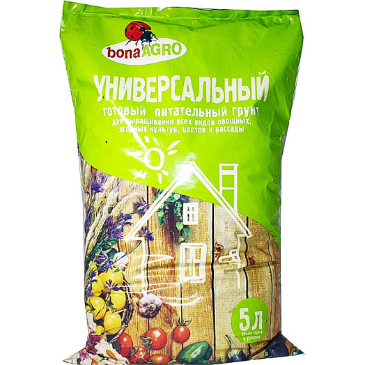 Грунт bonaAGRO 5л питательный универсальный Беларусь