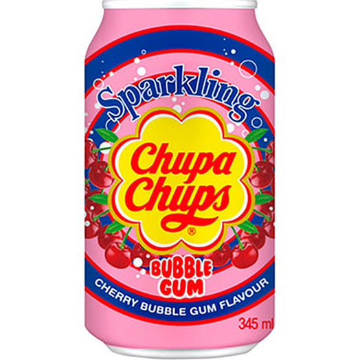 Напиток б/алк Chupa Chups Баблгам, черри газ 345мл ж/б Корея