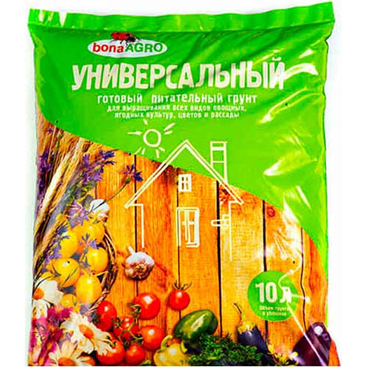 Грунт 10л bonaAGRO питательный универсальный Беларусь