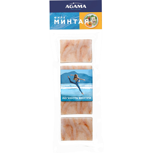 Филе минтая без кожи (порц) 400г ООО МН-Продакт Россия Agama