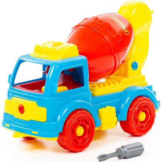 Конструктор-транспорт Автомобиль-бетоновоз 29 элементов арт.72993 СООО ПП Полесье Беларусь Полесье