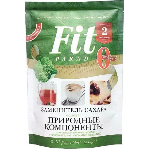 Заменитель сахара ФитПарад 150г пакет смесь натуральных подсластителей ООО "Фит" Россия