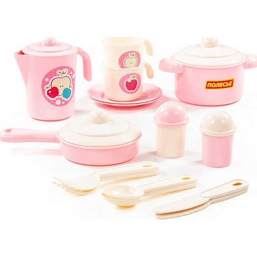 Набор детской посуды Настенька V6 18 элементов арт.79923 СООО ПП Полесье Беларусь Полесье