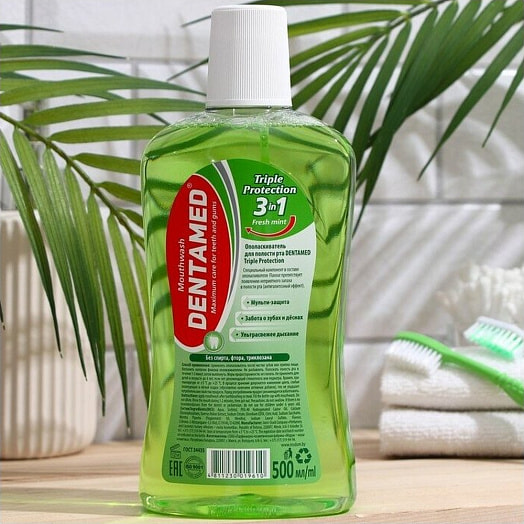 Ополаскиватель для полости рта 500мл Triple Protection арт.A122-605 СОАО ПКФ Модум – наша косметик Беларусь Modum