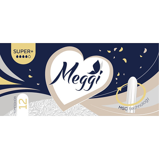 Тампоны гигиенические Super+ 12шт Кампари Болгария Meggi