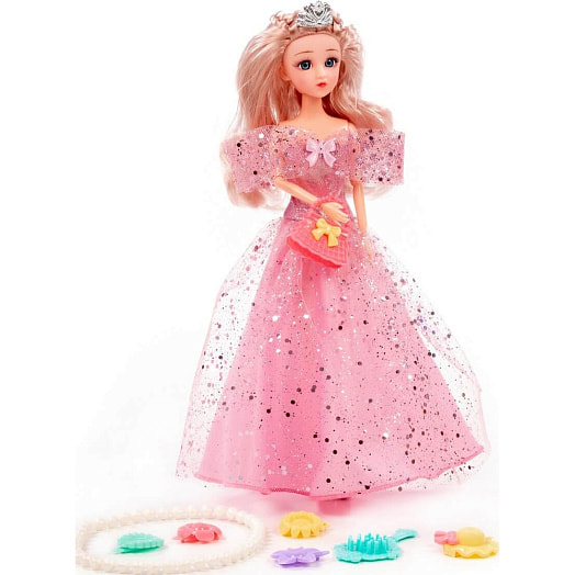 Кукла Ксюша (30см) в нарядном платье, аксессуары (8 элементов) арт.2574 СООО ПП ПОЛЕСЬЕ Беларусь Полесье