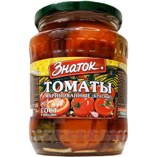 Томаты маринованные 680г ст/б красные Россия