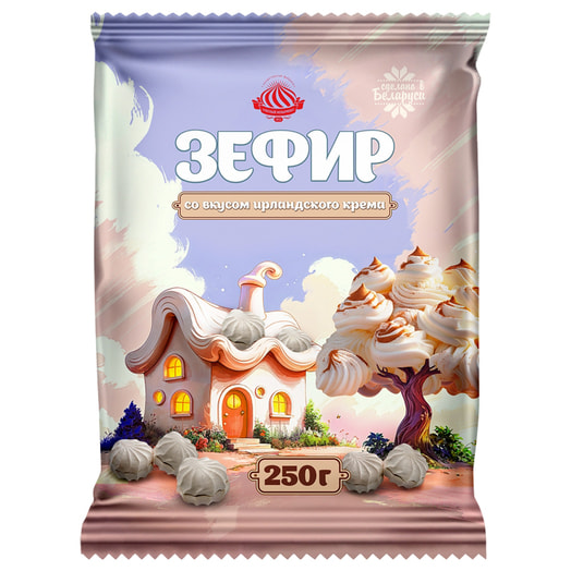 Зефир Рошель со вкусом ирландского крема 250г Красный Мозырянин Беларусь Красный Мозырянин