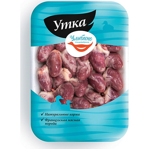 Сердце утёнка зам (лоток) 500г ООО ПФ Улыбино Россия
