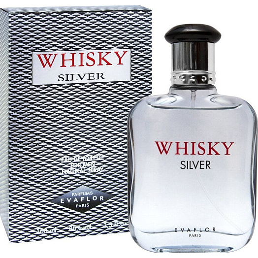 Туалетная вода SILVER 100мл 282г для мужчин Evaflor Франция Whisky