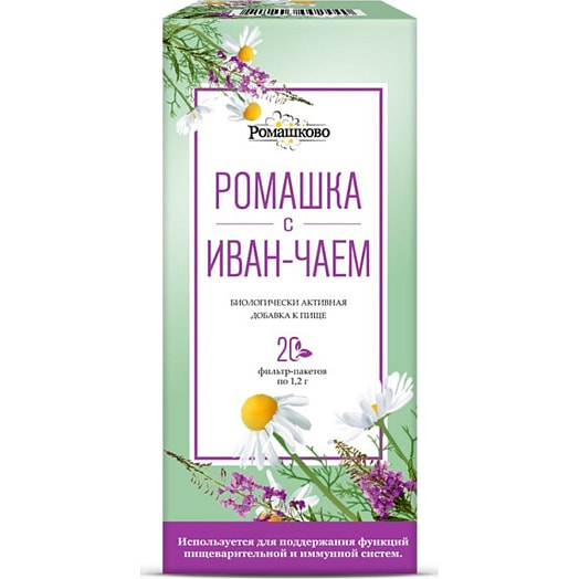 Напиток чайный Ромашково Ромашка с иван-чаем 24г ООО Калина Беларусь Ромашково