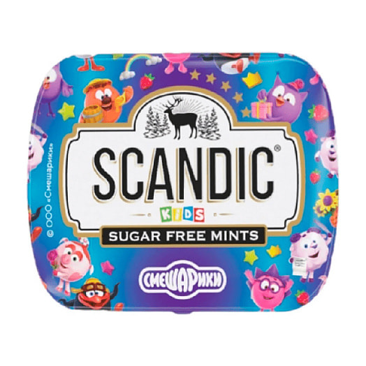 Конфеты Scandic Тутти-Фрутти без сахара 14г ж/б TД Энергон Рус Россия