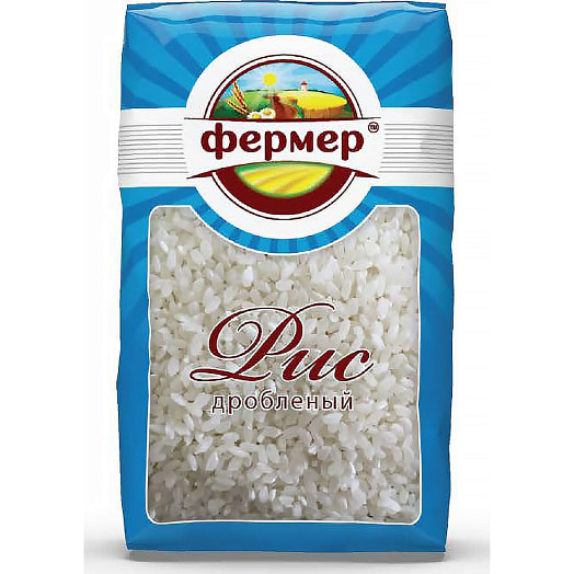 Крупа Рис 700г пакет дроблёный ООО БерталСервис Россия Фермер