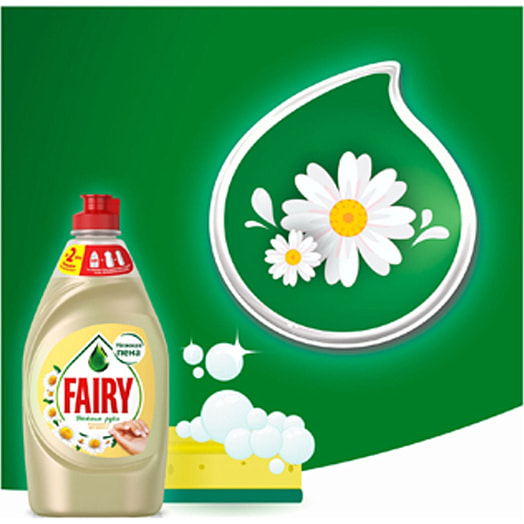 Средство для мытья посуды Fairy Нежные руки ромашка и витамин Е 1.35л Procter & Gamble Россия