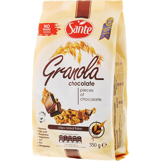 Мюсли Гранола 350г с шоколадом хрустящие пакет Польша