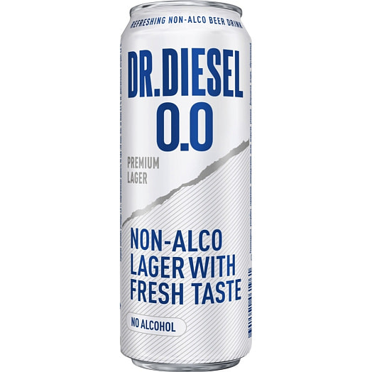 Напиток пивной б/алк Доктор Дизель Премиум Лагер 430мл ж/б Россия DR.DIESEL