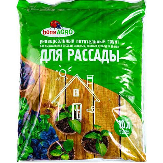 Грунт питательный 10л bonaAgro для рассады Беларусь
