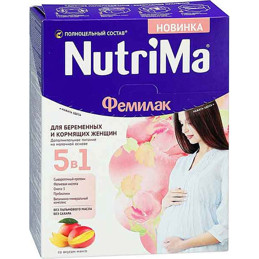 Продукт сухой специал. для беременных и кормящих женщин Фемилак NutriMa 350г Манго Россия