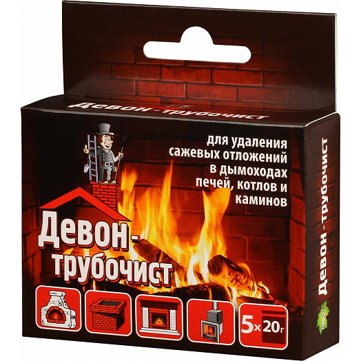 Порошок для очистки дымоходов печей, каминов Девон-Трубочист ООО Экум Россия Девон