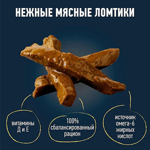 Корм для животных Мясные ломтики 75г пакет утка ООО Нестле Россия Россия Purina