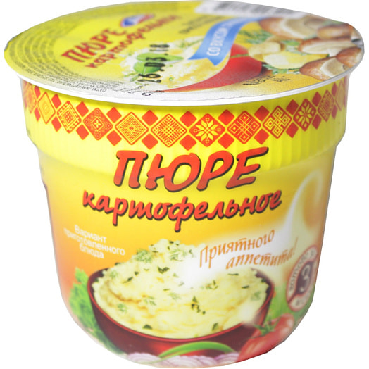 Пюре картофельное Мира 40г пл/стак. со вкусом грибов быстрого пригот. Беларусь