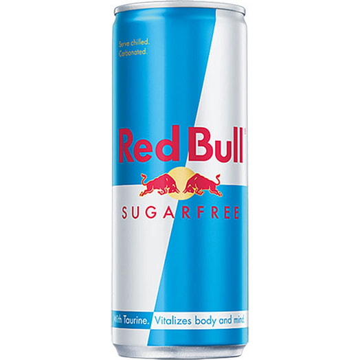 Энергетический напиток б/а газ Red Bull Sugar Free 250мл с таурином и кофеином Австрия