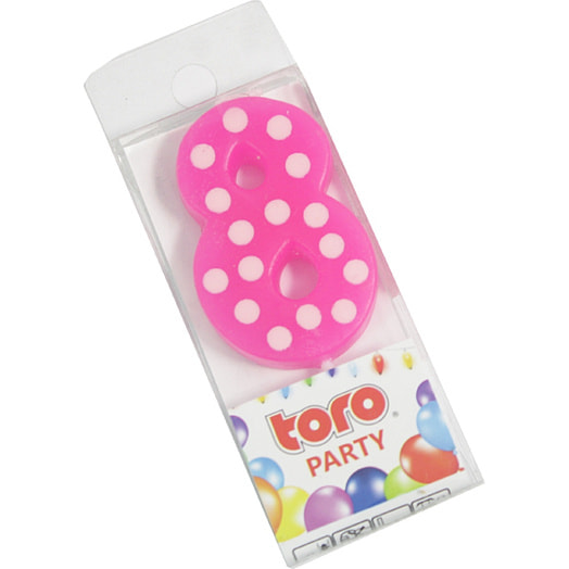 Свеча для торта цифра 8, 34,5 см арт.263840 ИООО Белбогемия Китай