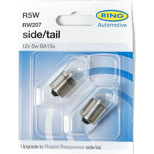 Автолампа12V R5W BA15S одноконтактная (2шт) арт.RW207 Ring Automotive Limited Китай RING